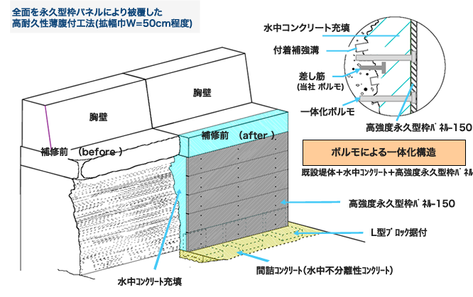 全面被覆工法  (完成姿図) 